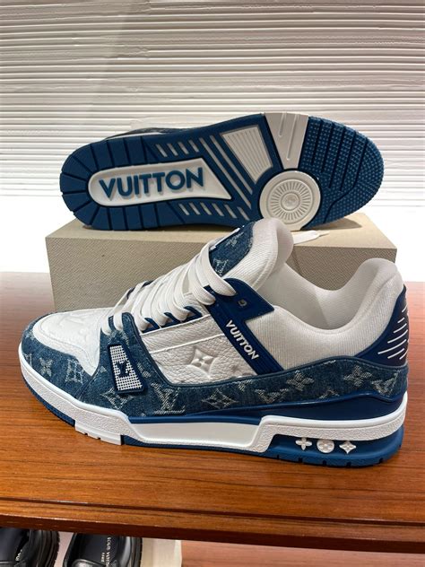 louis vuitton trainer blue|Louis Vuitton match up trainer.